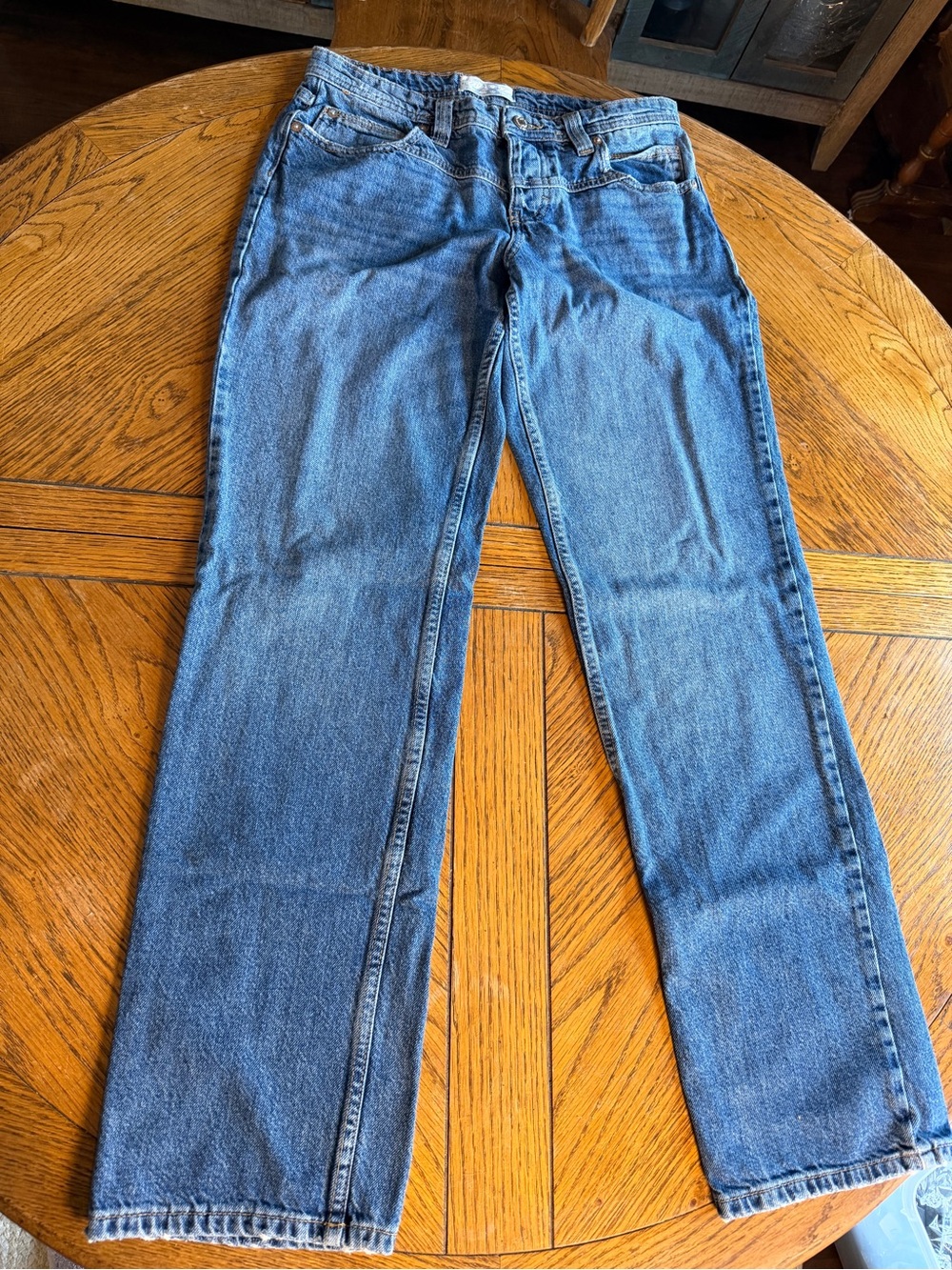 We The Free Women's Straight Leg Jeans in Blue Denim